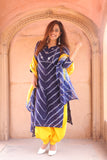 Classic Charm Light Weight Chanderi Dupatta Suit with Intricate Pattern.