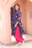 Classic Charm Lightweight Chanderi Dupatta Suit with Intricate Pattern.