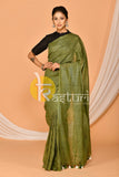Ethnic green banswara silk saree
