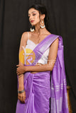 Purple handloom cotton saree